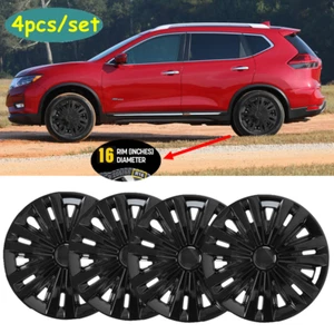 16" Set of 4 Wheel Covers Hub Caps fits R16 Tire & Steel Rim For Nissan Rogue - Picture 1 of 13