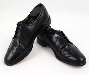 Allen Edmonds Wingtip Dress Shoes 👞 Mens 9 C Richmond Black Leather Oxford 👞 - Picture 1 of 12