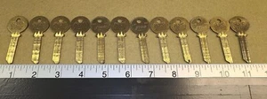 12 x generic Medeco blank uncut round headed keys 6MEI A1515, for 1 price - New - Picture 1 of 8