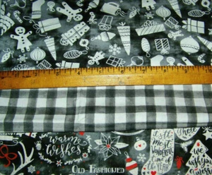 3 OMAS WEIHNACHTEN COODINATING DRUCKE BAUMWOLLSTOFF FAT QUARTERS Quilt - Bild 1 von 1