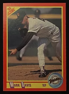 Tarjeta de béisbol deportiva Mark Davis 1990 San Diego Padres MLB lanzador puntuación #259 - Imagen 1 de 2