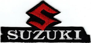 Suzuki With Red "S" Embroidered Patch #201 - Picture 1 of 2