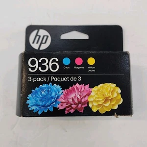 Paquete de 3 cartuchos de tinta de rendimiento estándar HP 936 cian/magenta/amarillo 6C3Z3LN EXP-2026 - Imagen 1 de 1