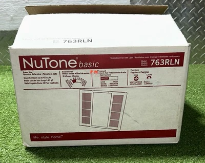 Nutone 763RLN Bathroom Ceiling Ventilation Exhaust Fan W/ Light NEW OPEN BOX - Image 1 of 4