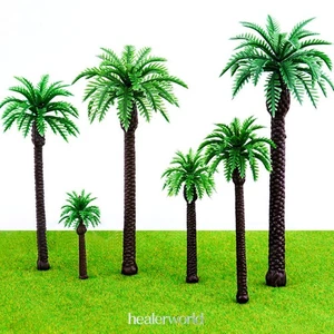 30PCS HO/OO Scale Miniature Coconut Trees Beach Plants Sand Table Diorama - Picture 1 of 5