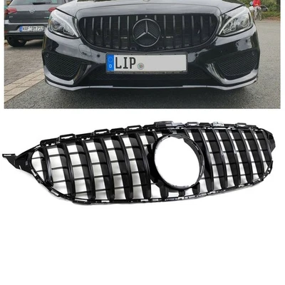 Kühlergrill Grill Glanz Schwarz für Mercedes C Klasse W205 Sport-Panamericana GT - Bild 1 von 4