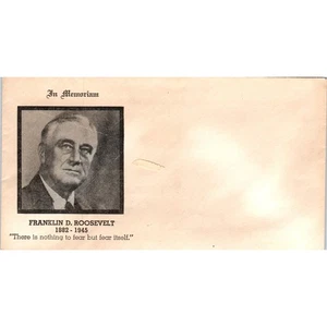 Sobre conmemorativo Franklin D. Roosevelt FDR AD8-R4 c1945 Segunda Guerra Mundial - Imagen 1 de 2