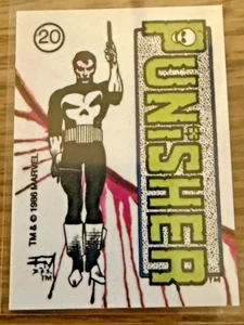 1986 COMIC BILDER MARVEL UNIVERSE STICKER SERIE 1 #20 PUNISHER - Bild 1 von 3