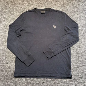 Paul Smith T-Shirt Mens Medium Navy Zebra Logo Long Sleeve Crew Neck Tee PS - Picture 1 of 7