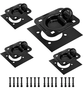 4 Stück versenkte D-Ring Zurranker (6.000 Pfund Kapazität), Schwerlastset - Bild 1 von 2