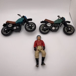 1970’s Vintage Fisher-Price Adventure People #318 Daredevil Man & Two (2) Bikes - Picture 1 of 11