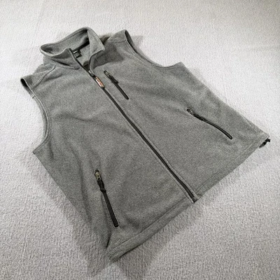 Chaleco polar LL Bean para hombre grande regular cremallera completa gris L.L. Exterior Foto 1 de 4