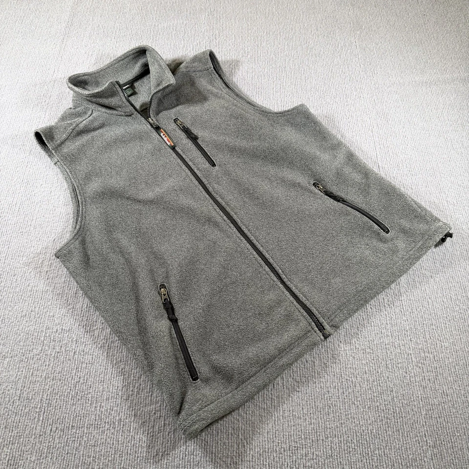 Мужской флисовый жилет LL Bean большой обычный на молнии серый L.L. На открытом воздухе - Изображение 1 из 4