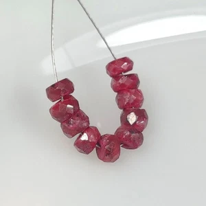 Cuentas de corte redondo de rubí rojo natural de 5,12 quilates - 8125 - Imagen 1 de 2