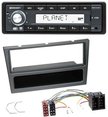 Continental MP3 AUX USB DAB 1DIN Autoradio für Opel Corsa C Meriva Signum Vectra - Bild 1 von 4