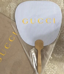 GUCCI 2023 Summer Novelty Stripe Round Fan Japan Limited with Bag Rare New - Bild 1 von 4