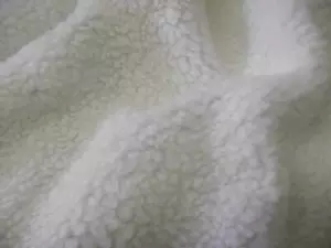 Faux Fur SHERPA FLEECE Sheepskin Fabric Material - WHITE - Picture 1 of 1