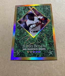 1994 Leaf Gold Stars Baseball- Barry Bonds - 2 of 15 - 6161/10000