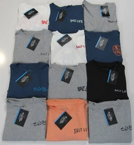 Salt Life Boys Youth 100% Cotton Long Sleeve Tshirts Nwt - Picture 1 of 16