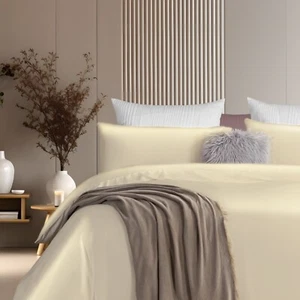 Duvet Cover Set 3 Pcs 1 Duvet Cover 2 Pillow Shams Hotel Quality Bedding Queen - Picture 1 of 17