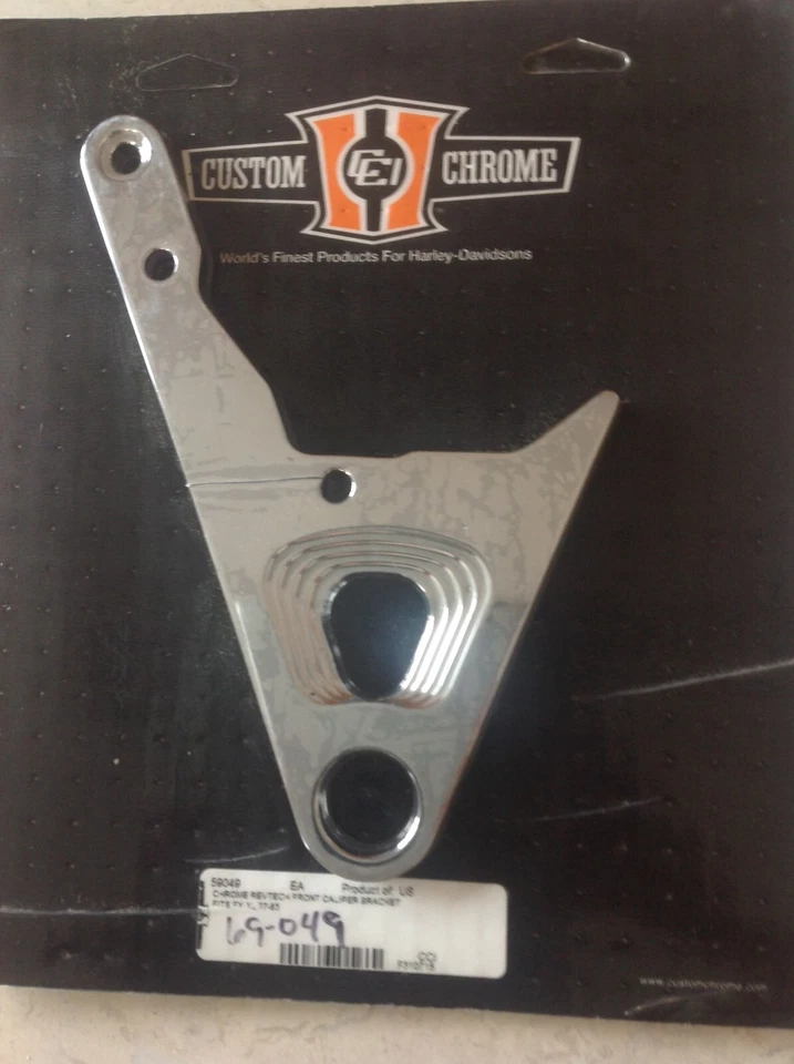 Front Brake Caliper Bracket Made in USA Chrome Plated Harley FX XL 1977-83 - Image 1 of 4