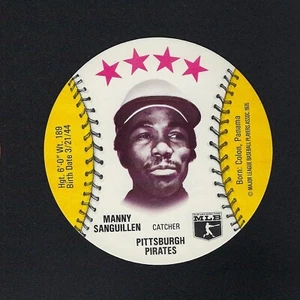 MSA 1976 discos traseros en blanco Manny Sanguillen Pittsburgh Pirates como nuevo - Imagen 1 de 2