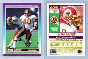 Alvin Walton - Redskins #154 Score 1990 NFL Football Trading Card - Picture 1 of 1