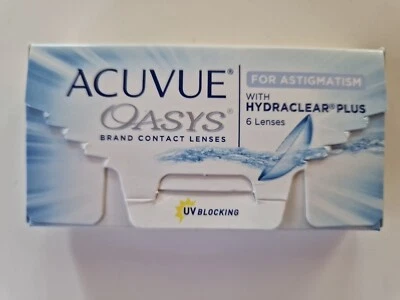 Acuvue OASYS Hydraclear 2 Wochen Kontaktlinsen Astigmatism -1,0 BC 8.6 UV 5X Neu - Bild 1 von 3
