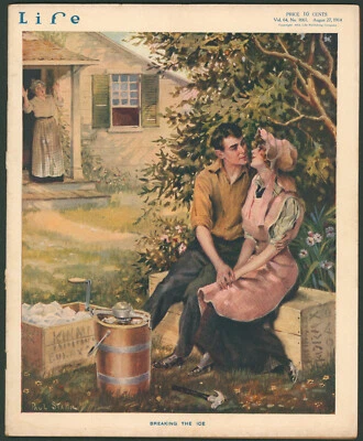 Life Magazine August 27 1914 Charles Broughton Art ~War Devil~Halloween Witch - Image 1 of 4