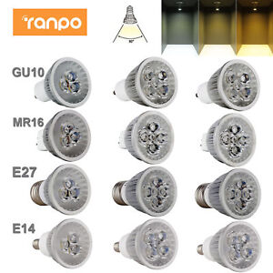 Dimmable LED Spotlight Bulbs GU10 MR16 E27 E14 9W 12W 15W 110V 220V Light Lamps