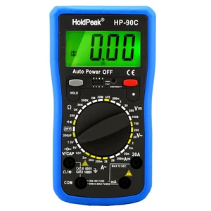 Digital Multimeter mit Batterietester, Strom, Spannung, Widerstand, Transistor - Bild 1 von 5