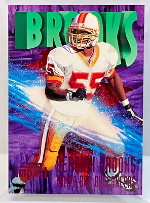 1997 SKYBOX IMPACT #122 DERRICK BROOKS #/150 RAVE #055/150 JERSEY # BUCCANEERS - Image 1 of 3
