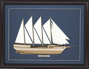 Modelo cortado de madera de velero SV Legacy - hecho en EE. UU. - Imagen 1 de 1