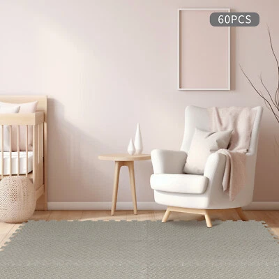 Alfombra de juego suave no tóxica para bebés y niños espuma EVA piso azulejos entrelazados sala de juegos Foto 1 de 4
