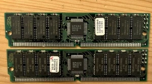 2x Texas Instruments EDO DRAM 16MB (4MB x 4bits) 60ns SOJ-24 5V 72-Pin SIMM - Picture 1 of 2