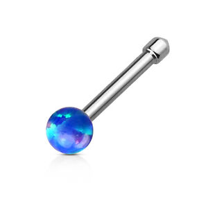 1pc Opal Ball Surgical Steel 20g Nose Stud Bone Ring - choose color