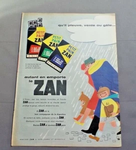 PUB PUBLICITE ANCIENNE ADVERT CLIPPING 070717 / RÉGLISSE ZAN PLEUVE VENTE GÈLE  - Picture 1 of 1