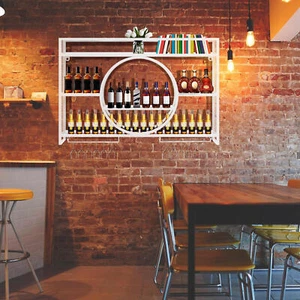 Nuevo estante de almacenamiento de copas de vino montado en la pared soporte para botellas bar estante para vino- - Imagen 1 de 9