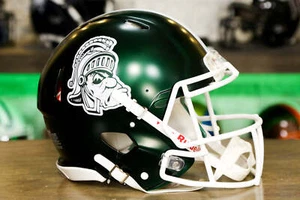 Michigan State Spartans Riddell Speed Authentic Helmet - Gruff Sparty - Picture 1 of 5