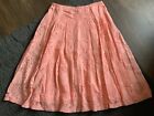 M&s Ladies Coral Skirt Uk Size 12 Worn Once