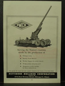 PETTIBONE MULLIKEN  Chicago U.S.ARMY artillery Pratt & Whitney Taps 1945 WW2 ADS - Picture 1 of 2