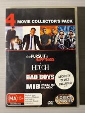 The Pursuit of Happyness / Hitch / Bad Boys / Men in Black - Like New Region 4