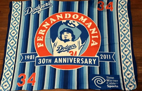 Fernando Valenzuela Los Angeles Dodgers Fernandomania 2011 Blue Blanket Cover