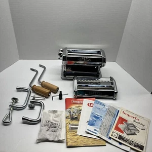 Imperia Pasta Maker In Original Box 2 handles & 2 clamps Vintage Made in Italy - Picture 1 of 24