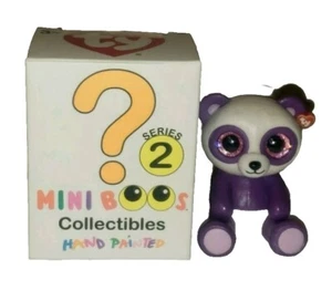 TY Mini Beanie Boos Series 2 - BOOM BOOM Panda NEW Hand Painted 2" Vinyl Figure - Picture 1 of 8