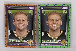 2024 Score A Treat Michael Pratt Raising Stars Rookie 2 Card Lot Bat Pumpkin RC - Picture 1 of 4