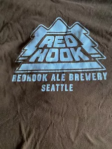 Vintage Red Hook Ale Brewery (Seattle) T-Shirt. American Apparel Brown Size L - Picture 1 of 4