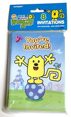 Nick Jr Wow Wow Wubbzy ! Birthday Party Invitations 8 Count With Envelopes - Image 1 of 2
