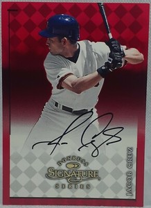 JACOB CRUZ ⭐ 1998 Donruss Signature Series Rookie ON CARD Auto SF Giants