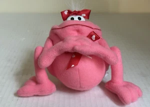 Vintage Fun World rosa & rot Valentinstag Frosch mit Fliege - Bild 1 von 8